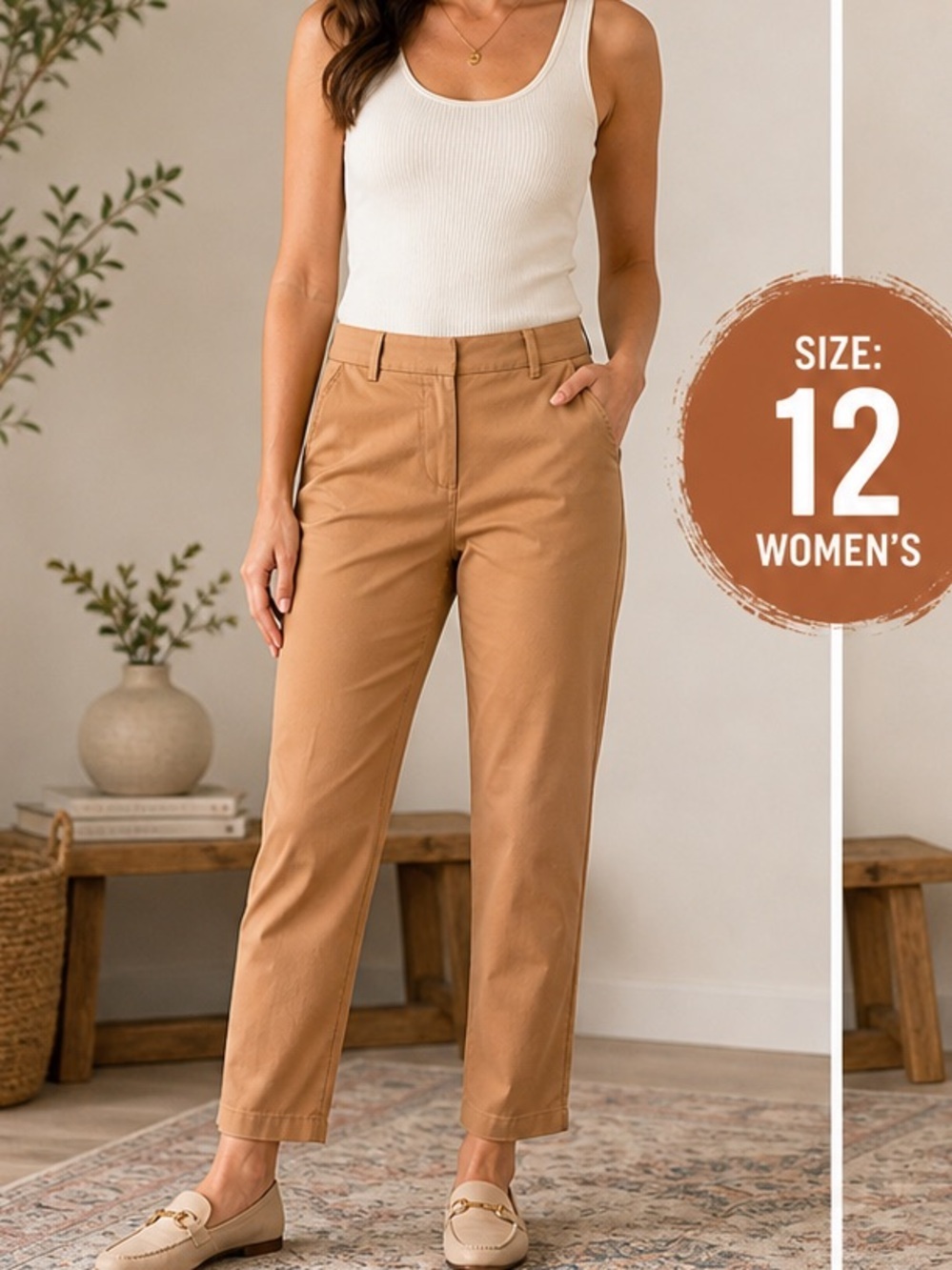 Liz Claiborne women’s Khaki Chinos size 12